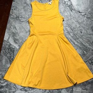 Golden Yellow Skater Dress